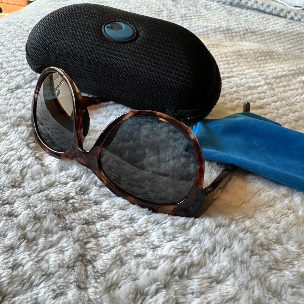 Costa Del Mar Sunglasses - Maya 580P Shiny Coral Tortoise Frame / Grey Lens